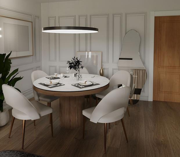 Mrs. Thandoe Living Room and Dining Area 5