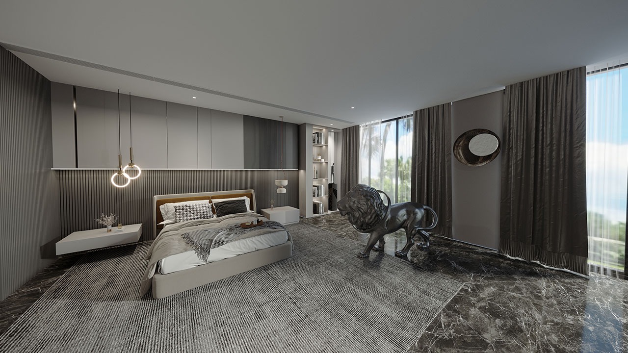 Proyecto de habitación de hotel de lujo